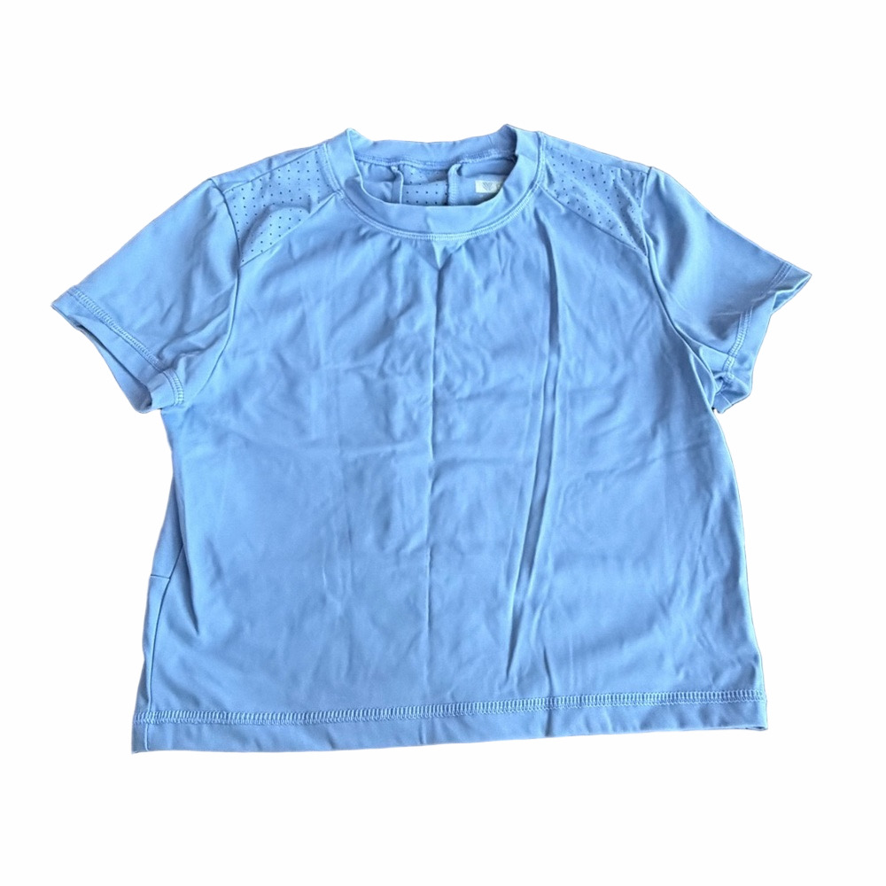 Forever 21 Sky Blue Perforated Top